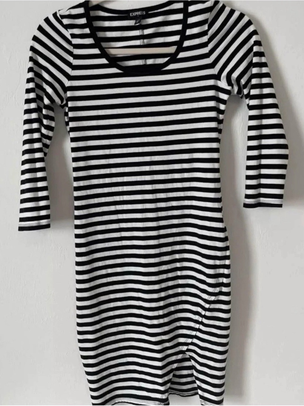 Express Black & White Stripes Dress Size XS Women’s